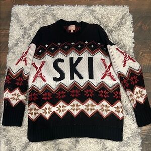 Show Me Your MuMu Black and Red Knit Sweater